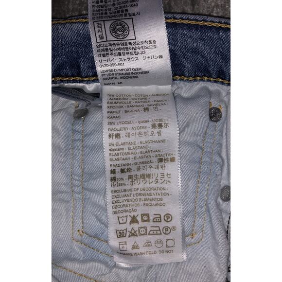 Levis 511 Slim Fit Stretch Jeans Blue Wash Low Rise Denim Men’s 32x30 (31x28) - Picture 13 of 15